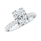 Lab Grown 2 Carat Diamond Radiant Cut Side Stone Engagement Ring IGI Certified Lab - ( E-VS1 ) - Rosec Jewels
