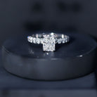 Lab Grown 2 Carat Diamond Radiant Cut Side Stone Engagement Ring IGI Certified Lab - ( E-VS1 ) - Rosec Jewels