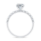 Lab Grown 2 Carat Diamond Radiant Cut Side Stone Engagement Ring IGI Certified Lab - ( E-VS1 ) - Rosec Jewels