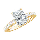 IGI Certified Radiant Cut Lab Grown Diamond Hidden Halo Engagement Ring 2 Carat Lab - ( E-VS1 ) - Rosec Jewels