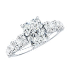 2 Carat IGI Certified Lab Diamond Radiant Cut Engagement Ring with Side Stones Lab - ( E-VS1 ) - Rosec Jewels