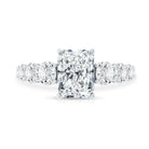 2 Carat IGI Certified Lab Diamond Radiant Cut Engagement Ring with Side Stones Lab - ( E-VS1 ) - Rosec Jewels