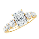 2 Carat IGI Certified Lab Diamond Radiant Cut Engagement Ring with Side Stones Lab - ( E-VS1 ) - Rosec Jewels