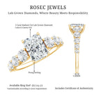 2 Carat IGI Certified Lab Diamond Radiant Cut Engagement Ring with Side Stones Lab - ( E-VS1 ) - Rosec Jewels