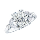 IGI Certified 2 Carat Lab Grown Diamond Engagement Ring with Radiant Cut Lab - ( E-VS1 ) - Rosec Jewels