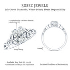 IGI Certified 2 Carat Lab Grown Diamond Radiant Cut Engagement Ring with Celtic Knot Lab - ( E-VS1 ) - Rosec Jewels