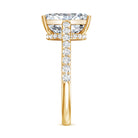 Rosec Jewels-IGI Certified Radiant Cut 4 Carat Lab Grown Diamond Solitaire Engagement Ring with Hidden Halo