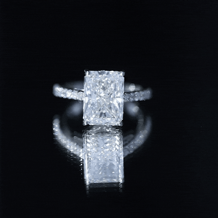 IGI Certified 5 Carat Lab Grown Diamond Solitaire Radiant Cut Engagement Ring Lab - ( E-VS1 ) - Rosec Jewels