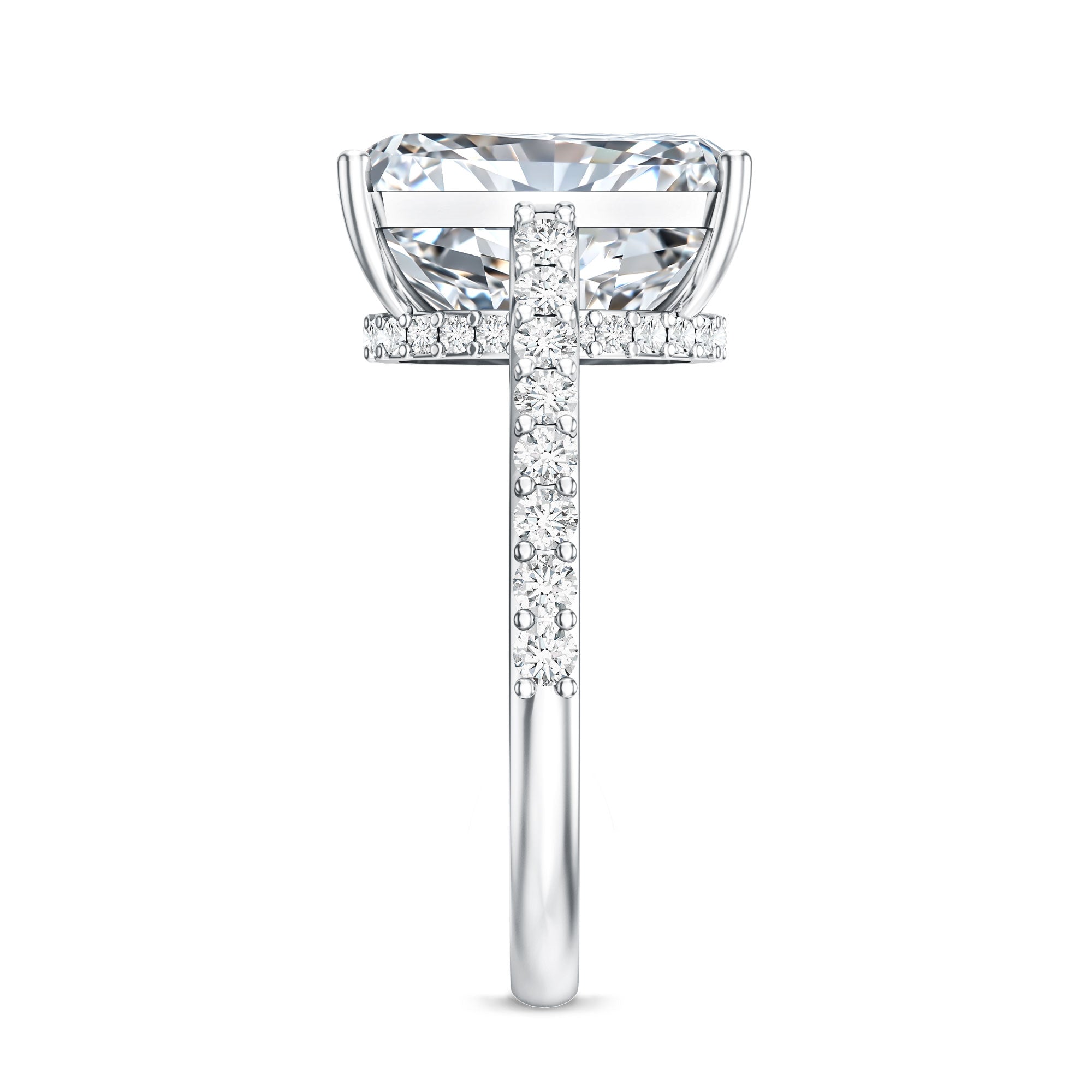 Rosec Jewels-IGI Certified 5 Carat Lab Grown Diamond Solitaire Radiant Cut Engagement Ring