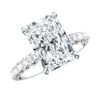 4 Carat Radiant Cut Lab Grown Diamond Side Stone Engagement Ring IGI Certified Lab - ( E-VS1 ) - Rosec Jewels