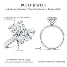 Rosec Jewels-4 Carat Radiant Cut Lab Grown Diamond Side Stone Engagement Ring IGI Certified