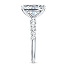 Rosec Jewels-4 Carat Radiant Cut Lab Grown Diamond Side Stone Engagement Ring IGI Certified