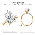 Rosec Jewels-Radiant Cut Lab Grown Diamond Huge Engagement Ring 5 Carat IGI Certified