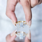 IGI Certified 3 Carat Radiant Cut Lab Grown Diamond Side Stone Engagement Ring Lab - ( E-VS1 ) - Rosec Jewels
