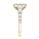 IGI Certified 3 Carat Radiant Cut Lab Grown Diamond Side Stone Engagement Ring Lab - ( E-VS1 ) - Rosec Jewels