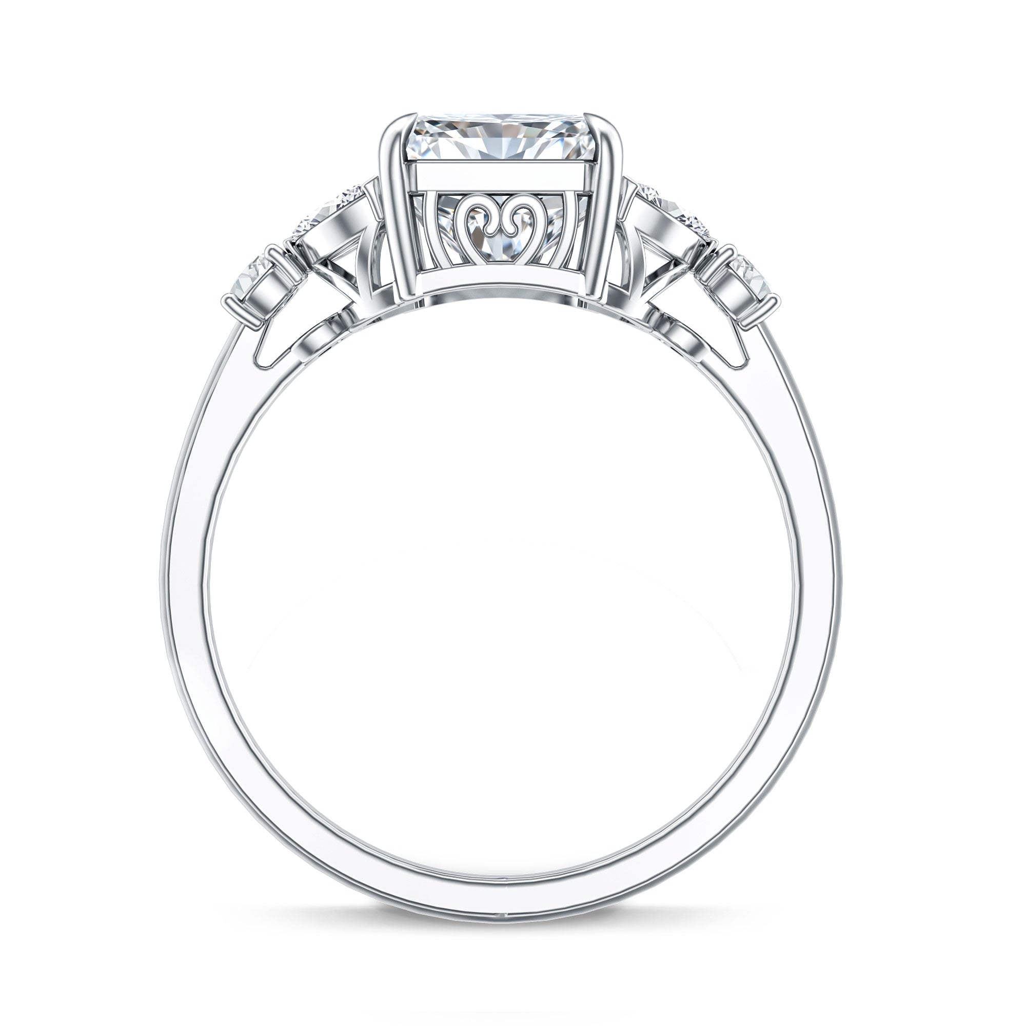 Rosec Jewels-Lab Grown Diamond 3 Carat Radiant Cut Engagement Ring with IGI Certificate