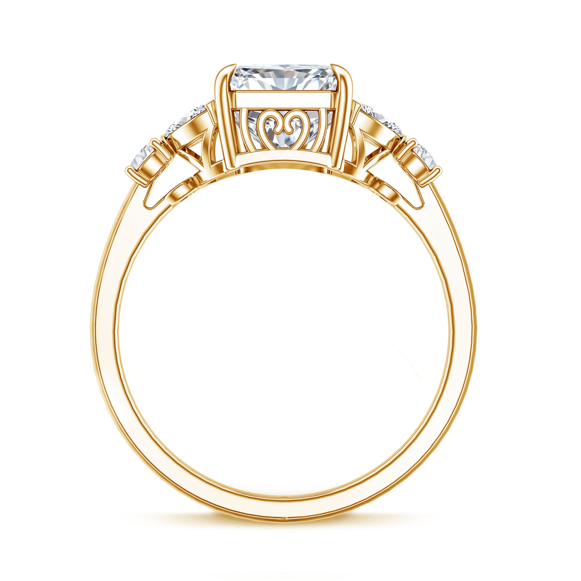 Rosec Jewels-Lab Grown Diamond 3 Carat Radiant Cut Engagement Ring with IGI Certificate