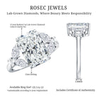 Rosec Jewels-4 Carat Radiant Cut Lab Grown Diamond Split Shank Engagement Ring IGI Certified