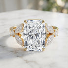 4 Carat Radiant Cut Lab Grown Diamond Split Shank Engagement Ring IGI Certified Lab - ( E-VS1 ) - Rosec Jewels