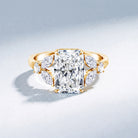 4 Carat Radiant Cut Lab Grown Diamond Split Shank Engagement Ring IGI Certified Lab - ( E-VS1 ) - Rosec Jewels
