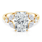 Rosec Jewels-4 Carat Radiant Cut Lab Grown Diamond Split Shank Engagement Ring IGI Certified