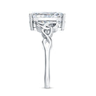 Rosec Jewels-Radiant Cut 4 Carat Lab Diamond Celtic Knot Engagement Ring with IGI Certificate