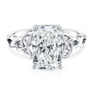 Rosec Jewels-Radiant Cut 4 Carat Lab Diamond Celtic Knot Engagement Ring with IGI Certificate