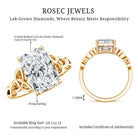 Rosec Jewels-Radiant Cut 4 Carat Lab Diamond Celtic Knot Engagement Ring with IGI Certificate
