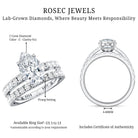 Rosec Jewels-IGI Certified Lab Grown 2 Carat Diamond Pear Shaped Engagement Ring with Wedding Band