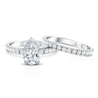 Rosec Jewels-IGI Certified Lab Grown 2 Carat Diamond Pear Shaped Engagement Ring with Wedding Band