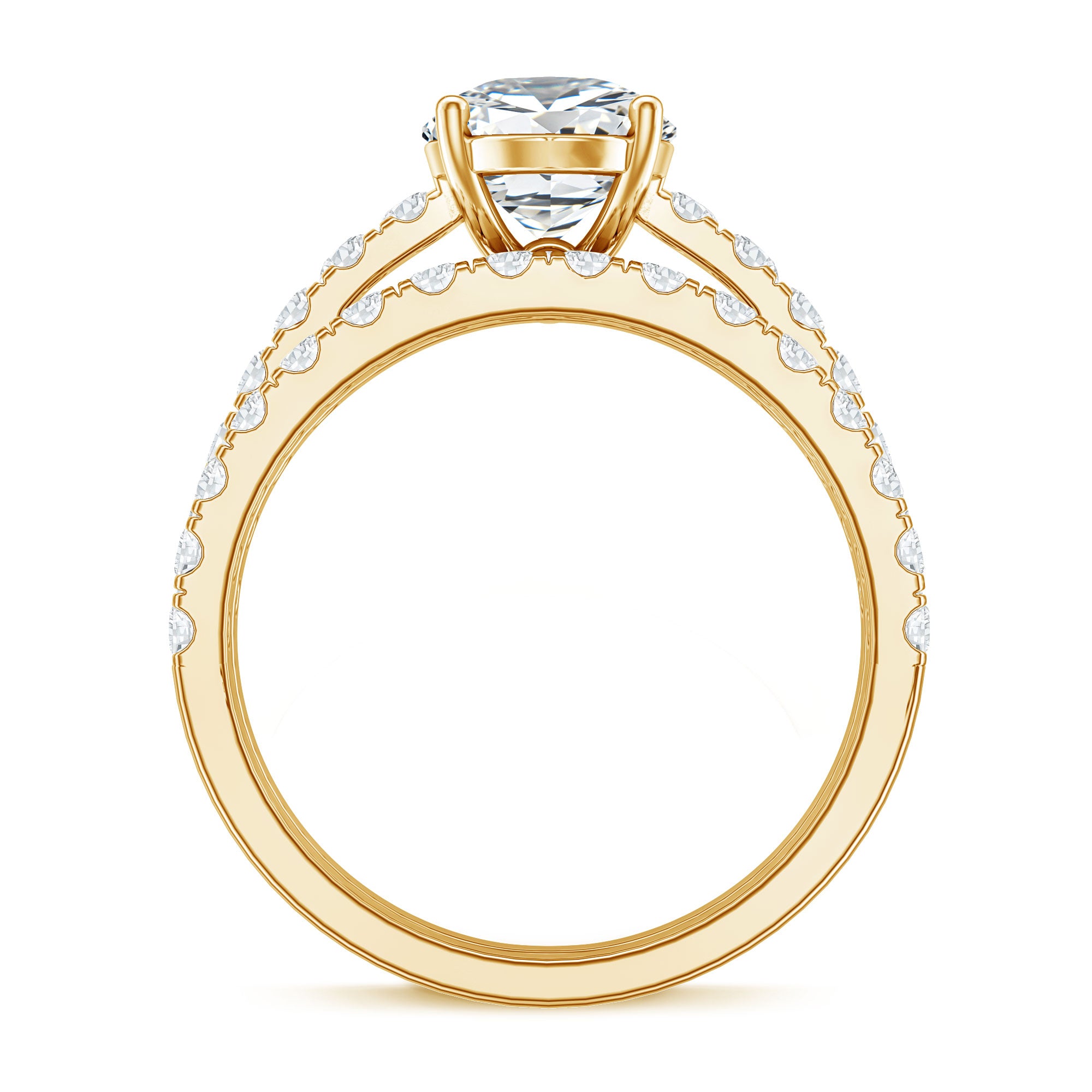 Rosec Jewels-IGI Certified Lab Grown 2 Carat Diamond Pear Shaped Engagement Ring with Wedding Band
