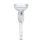Rosec Jewels-3 Carat Emerald Cut Lab Grown Diamond Infinity Engagement Ring IGI Certified