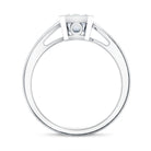 Rosec Jewels-Solitaire 2 Carat Lab Grown Emerald Cut Diamond Bypass Engagement Ring IGI Certified