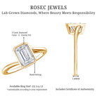Rosec Jewels-Solitaire 2 Carat Lab Grown Emerald Cut Diamond Bypass Engagement Ring IGI Certified