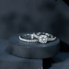 Cushion Cut 2 Carat Lab Grown Diamond Bridal Ring Set with IGI Certificate Lab - ( E-VS1 ) - Rosec Jewels