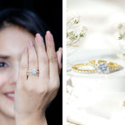 Cushion Cut 2 Carat Lab Grown Diamond Bridal Ring Set with IGI Certificate Lab - ( E-VS1 ) - Rosec Jewels