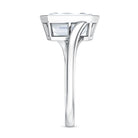 Rosec Jewels-IGI Verified 4 Carat Emerald Cut Lab Grown Diamond Bypass Engagement Ring