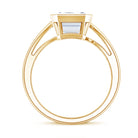 Rosec Jewels-IGI Verified 4 Carat Emerald Cut Lab Grown Diamond Bypass Engagement Ring