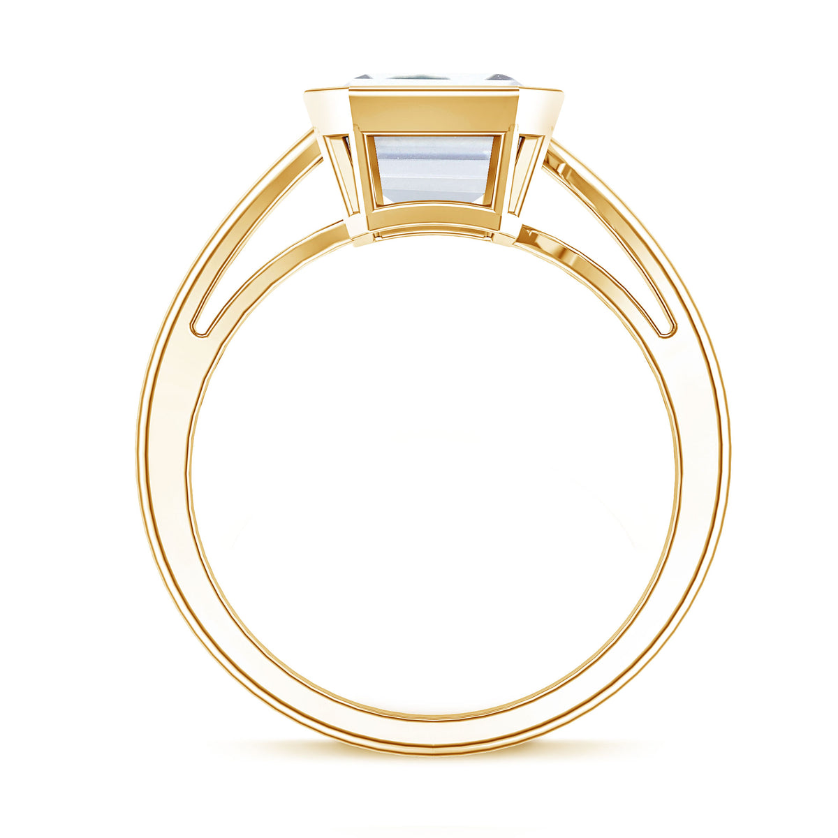 Rosec Jewels-IGI Verified 4 Carat Emerald Cut Lab Grown Diamond Bypass Engagement Ring