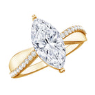 Rosec Jewels-IGI Certified Lab Grown Diamond Marquise Solitaire Engagement Ring 2 Carat