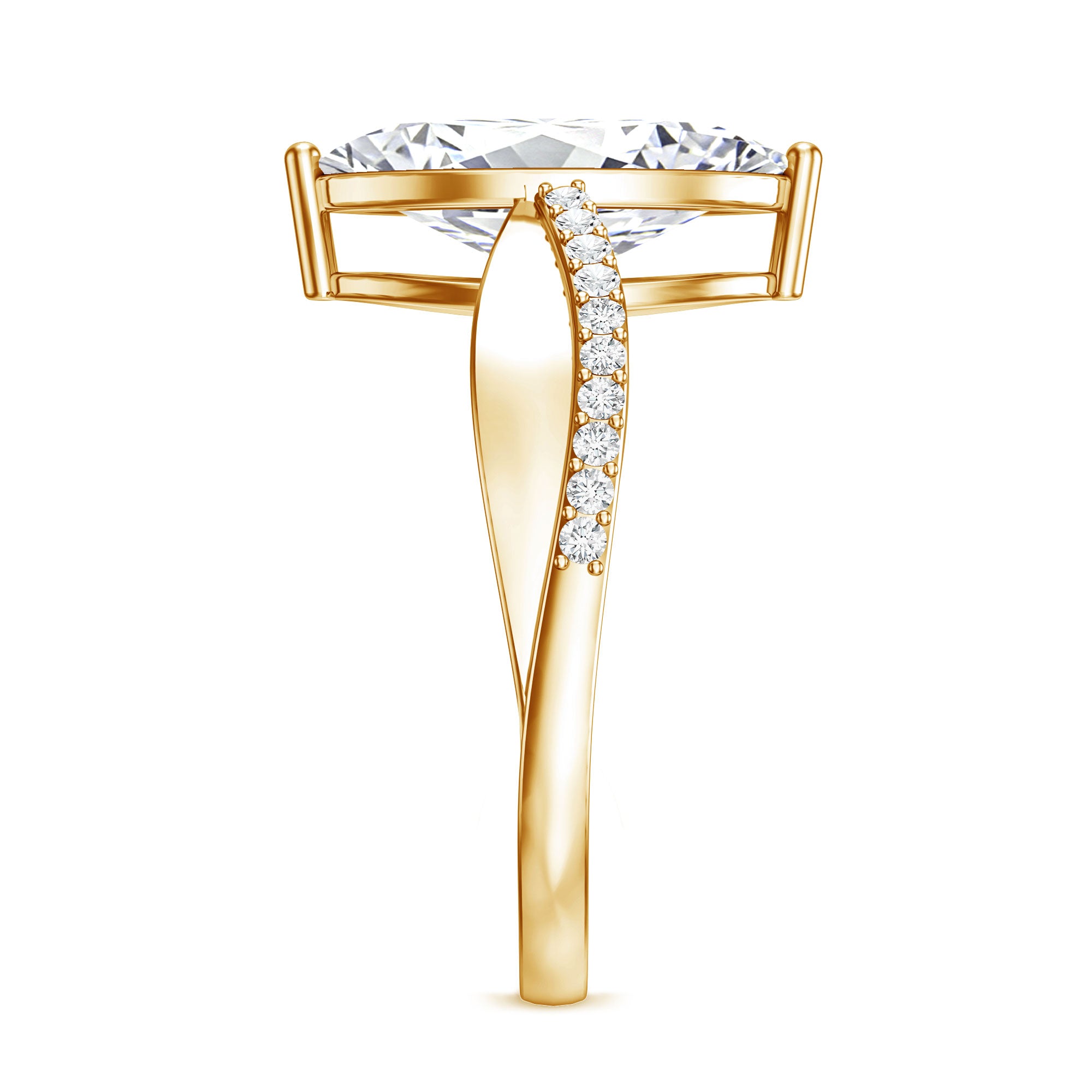 Rosec Jewels-IGI Certified Lab Grown Diamond Marquise Solitaire Engagement Ring 2 Carat
