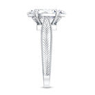 IGI Certified Antique Looking 2 Carat Marquise Lab Diamond Engagement Ring with Engraved Shank Lab - ( E-VS1 ) - Rosec Jewels