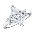 Marquise Cut IGI Certified Lab Grown Diamond Statement Engagement Ring 2 Carat Lab - ( E-VS1 ) - Rosec Jewels