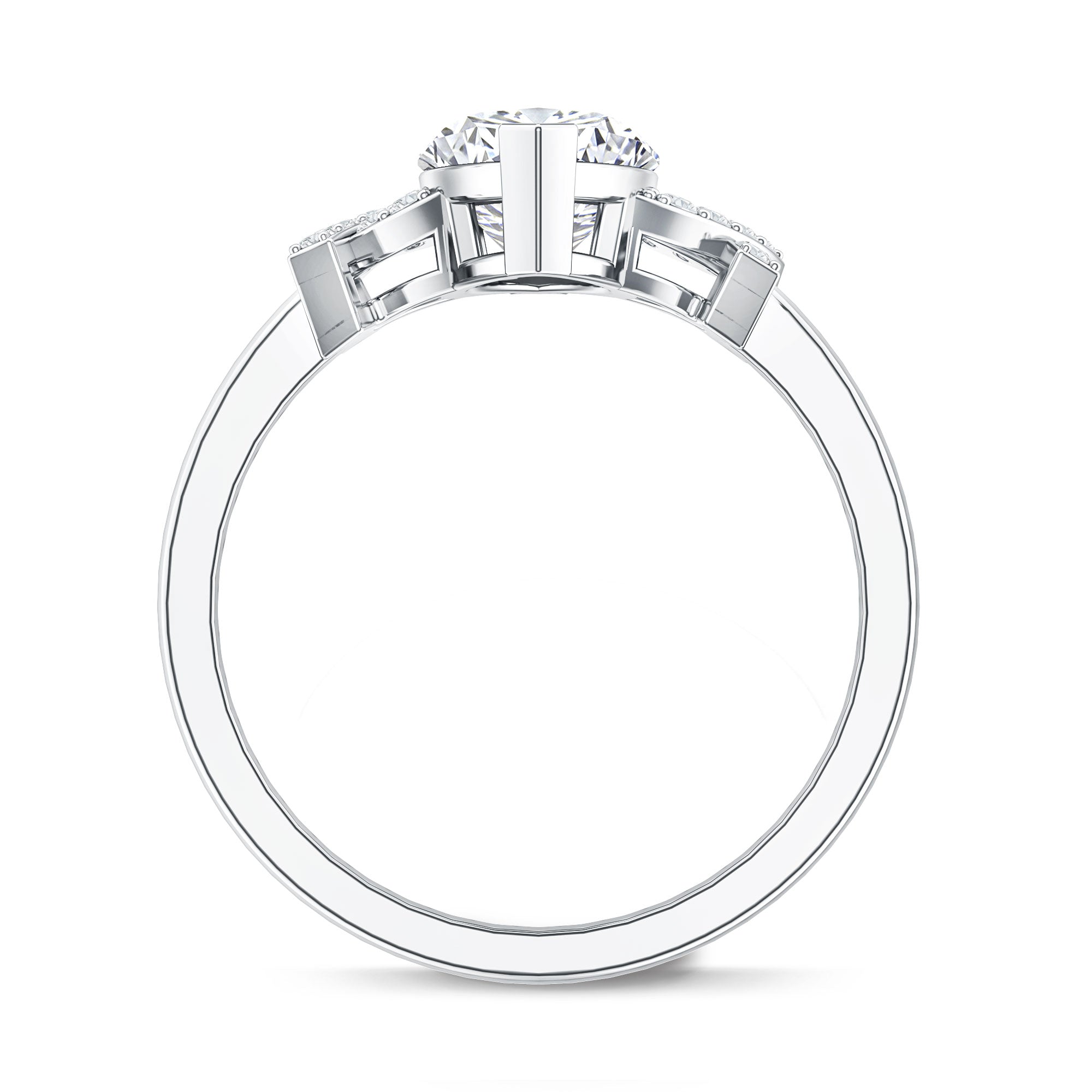 Marquise Cut IGI Certified Lab Grown Diamond Statement Engagement Ring 2 Carat Lab - ( E-VS1 ) - Rosec Jewels