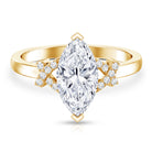Marquise Cut IGI Certified Lab Grown Diamond Statement Engagement Ring 2 Carat Lab - ( E-VS1 ) - Rosec Jewels