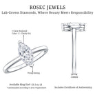Rosec Jewels-Classic Marquise Cut Lab Grown Diamond 1 Carat Engagement Ring with IGI Certificate