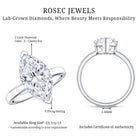 Rosec Jewels-2 Carat Lab Grown Diamond Marquise Engagement Ring with IGI Certificate