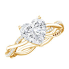 Rosec Jewels-IGI Verified 2 Carat Lab Grown Diamond Heart Engagement Ring with Braided Shank