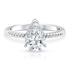 Rosec Jewels-Pear Shaped 2 Carat Lab Grown Diamond Solitaire Engagement Ring IGI Certified