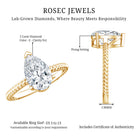 Rosec Jewels-Pear Shaped 2 Carat Lab Grown Diamond Solitaire Engagement Ring IGI Certified